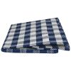 Checked Pattern Woven Paper Bin with Rope Handles - 12 inches