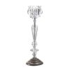 Crystal Flower Tall Candle Stand - 14 inches