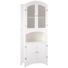 Veiled Glass Tall Linen Cabinet