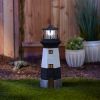 Solar Lighthouse Garden Decor with Rotating Light