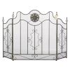 Fireplace Screen with Circular Ornament