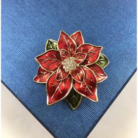 Women's Brooch Hand-painted Rose Flowers