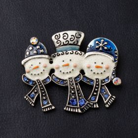 Alloy Cute Personalized Little Snowman Brooch Badge