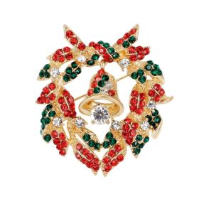European And American Christmas Wreath Brooch
