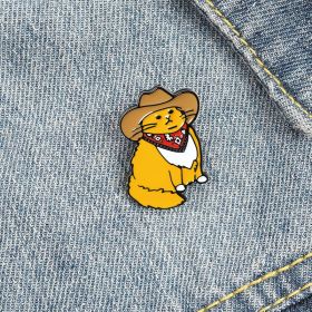 Cartoon Enamel Backpack Collar Cute Cat Brooch