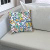 SCHOOLING FISH Yellow Jumbo -Zippered Pillow Cover with Insert