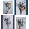 2Pcs Cool Alien Figurine Wall Hooks Decorative Key Hooks Kids Room Decor, Silver