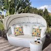 BIRDIE White IndoorOutdoor Pillow - Sewn Closure