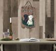 Welcome Sign, Two Labradors Porch Decor, Resin Slate Plaque, Ready To Hang Decor