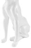 Boli Sitting Panther Resin Animal Sculpture, White - Size 22" x 11" x 20"