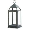 Brushed Silver Modern Candle Lantern - 18 inches