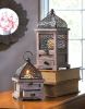 Flip-Top Wood Lantern with Drawer - 8 inches