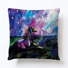Color Horse Cotton And Linen Cushion Case (Option: G-4545 Linen Pillowcase)