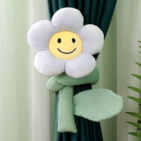 Cotton Flower Long Pillow Huge Funny Big Flower Cute Tulip Curtain Buckle Ins Style Tulip Cartoon Flower (Option: Purple Pattern-100cm)
