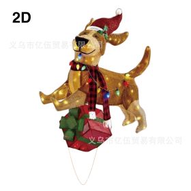 New Christmas Dog Lighting Chain Courtyard Decoration LED Lights Christmas Scene Layout Decoration Ornaments (Option: Christmas Dog 06)