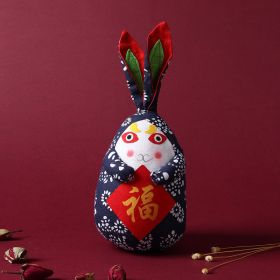 Folk Characteristic Handmade Fabric Gift Commemorative Doll (Option: Blue Printing)