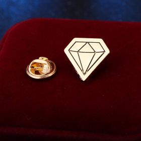 Korean Style Elegant Small Diamond Brooch Mini Style Small Pin Buckle (Color: Gold)
