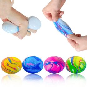 Stress Relief Ball Squeezing Toy TPR Soft Rubber Slow Rebound Vent Ball (Option: 6cm Colored Glaze Flour Ball)