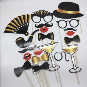 Hand Holding Wedding Funny Photography Props Paper Beard (Option: Men-Free Size)