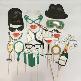 Hand Holding Wedding Funny Photography Props Paper Beard (Option: Ladies-Free Size)