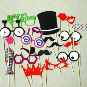Hand Holding Wedding Funny Photography Props Paper Beard (Option: Birthday A Tall Hat-Free Size)