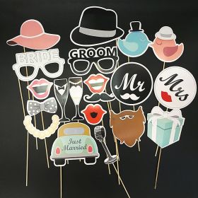 Hand Holding Wedding Funny Photography Props Paper Beard (Option: Wedding Car-Free Size)
