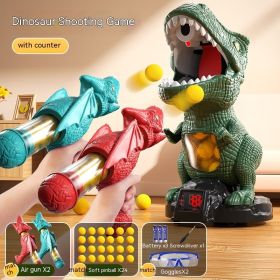 Hit Me Dinosaur Shooting Air-powered Soft Bullet Gun Parent-child Interactive Competitive Game Battle Mobile Dinosaur (Option: Dinosaur Gun X2)