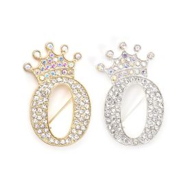 Fashion English Letter Brooch Creative Clothing Accessories (Option: Silver-O)