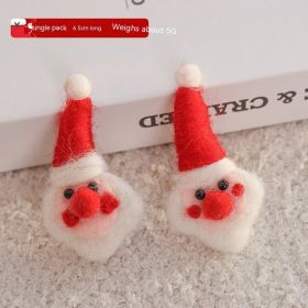 Material Ankle Bite Christmas Poison Pendant (Option: Wool Rhombus Elderly)