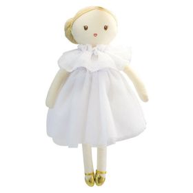 Cute Dress-up Ragdoll Girls Playing House Plush Toy (Option: White Shawl Group Doll-35cm)