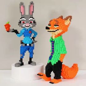 Violent Bear Building Blocks Toy Decoration Trend Creative (Option: Judy The Red Fox)