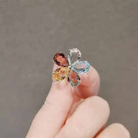 Crystal Neckpin Cute Girl Clothing (Option: 9K gold)