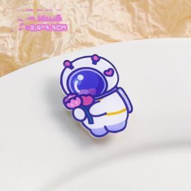 Cartoon Acrylic Brooch Cute Decorative Accessories (Option: Astronaut Rose)