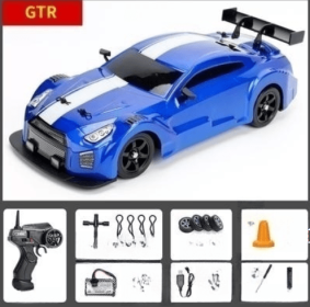 Rc Remote Control Car AE86 Four-wheel Drive High-speed Drift Racing Car (Color: Blue)