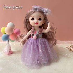 Wedding Doll Princess Dress-up Multi-joint Doll Girl Children's Toy (Option: Small Grape-Bagged)