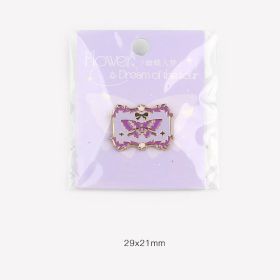 Metal Emblem Flower And Dream Tour Retro Girl Breastpin (Option: Butterfly Dreams)