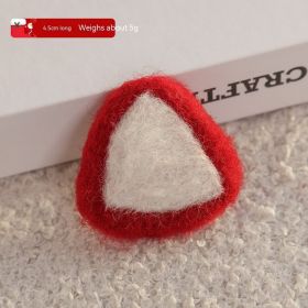 Material Ankle Bite Christmas Poison Pendant (Option: Wool Heart Shaped & Red)
