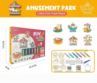 Crystal Glue Painting Handmade Doodle Coloring Toys Free Gel Painting (Option: Amusement Park)
