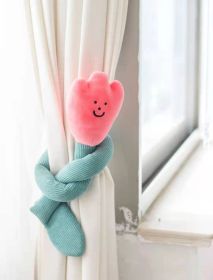 Cotton Flower Long Pillow Huge Funny Big Flower Cute Tulip Curtain Buckle Ins Style Tulip Cartoon Flower (Option: Pink Tulip-95cm)
