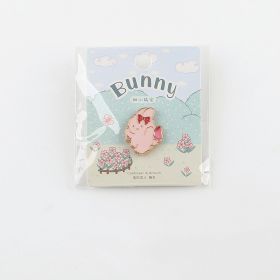 Letter Lover Brooch Sweetheart Cute Pet (Option: Pink rabbit)
