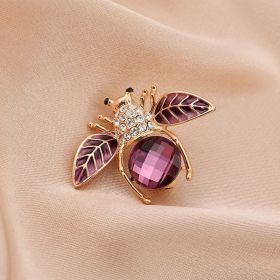 Cartoon Cute Bee Zircon Diamond Pearl Brooch (Option: 10style)