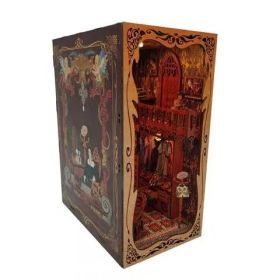 Wooden Assembled Closet Book Stand Ornament (Option: Photo Color)