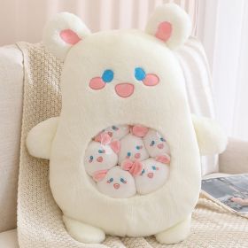 Cartoon Doll Bear Dinosaur Snack Pillow Girl Cute (Option: Rabbit-40 Ã— 50cm)