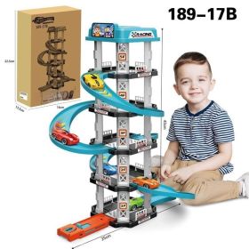 Track Toys Children's Large Ejection Parking Lot Plastic Toys (Option: Rail Car 62 Pieces Carton)