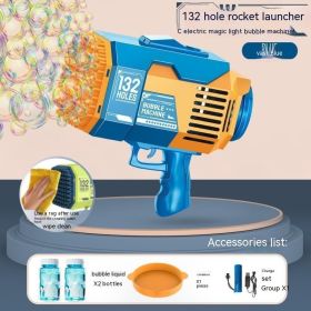 Bubble Machine Electric Children's Toy Stand (Color: Blue)