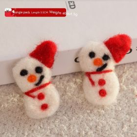 Material Ankle Bite Christmas Poison Pendant (Option: Wool Gingerbread Man White)