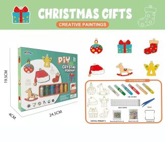 Crystal Glue Painting Handmade Doodle Coloring Toys Free Gel Painting (Option: Christmas Gift)