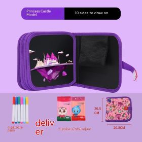 10-sided Children's Early Education Picture Book Double-sided Graffiti Drawing Board (Option: Princess Castle)