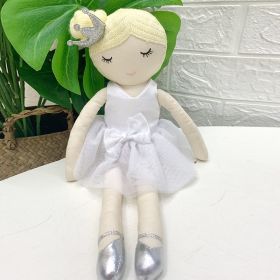 Children's Gift Girl Comfort To Sleep With Cute Ragdoll Plush Toy (Option: White Ballet Skirt Doll-35cm)