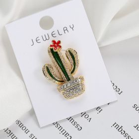 Small Collar Button Collar Pin Fashion Brooch (Color: Red)